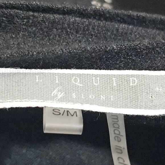 Liquid by Sioni Luxe Poncho Assymetric Sweater‎ S/M Wool Blend Sparkle Formal - Picture 2 of 8